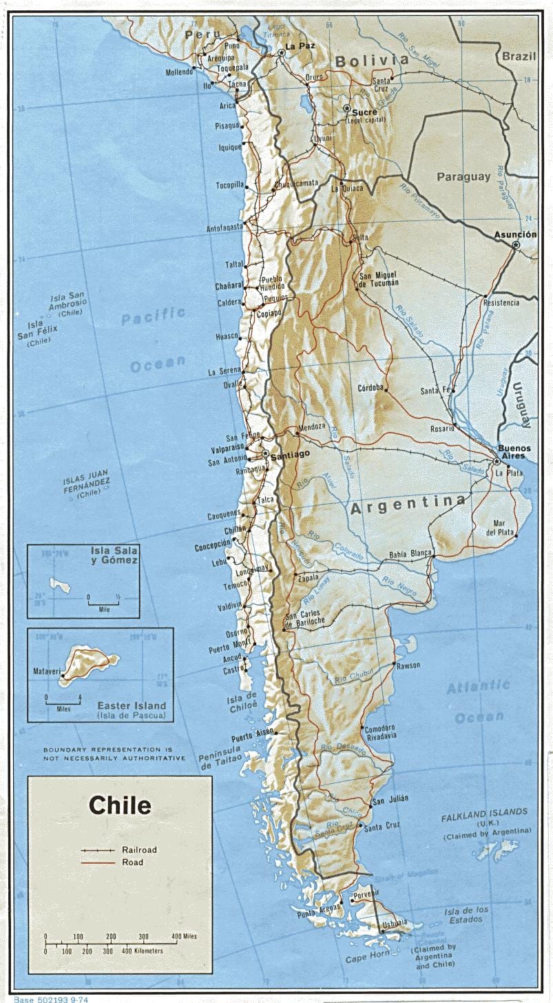 Xile ferrocarril mapa