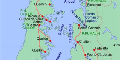 Mapa de chiloe Xile