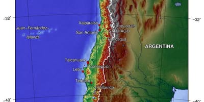 Xile geografia mapa