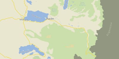 Mapa de pucon Xile