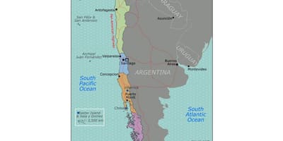 Mapa de valdivia, Xile
