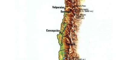 Xile elevació mapa