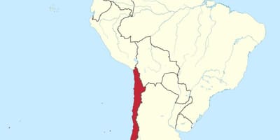 Xile a amèrica del sud mapa