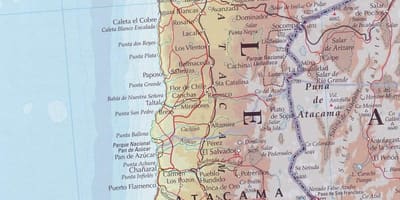 Mapa de Xile carretera 