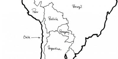 Mapa de Xile outlin