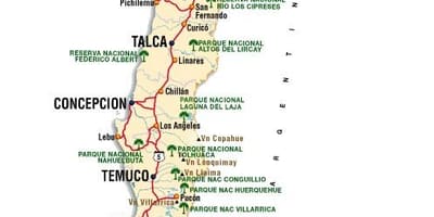 Xile atraccions mapa