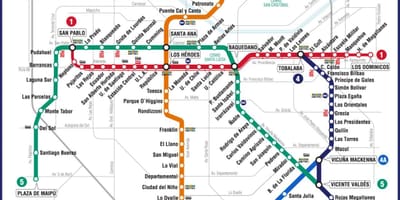 Mapa del metro de Xile