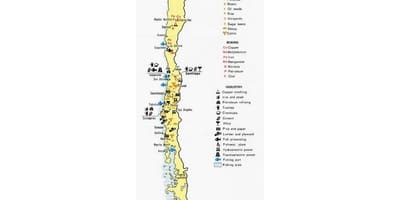 Mapa de Xile ports