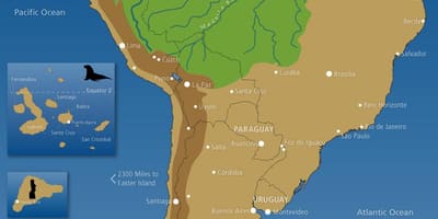 Mapa de la serralada dels andes a Xile