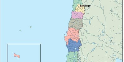 Mapa de Xile vector
